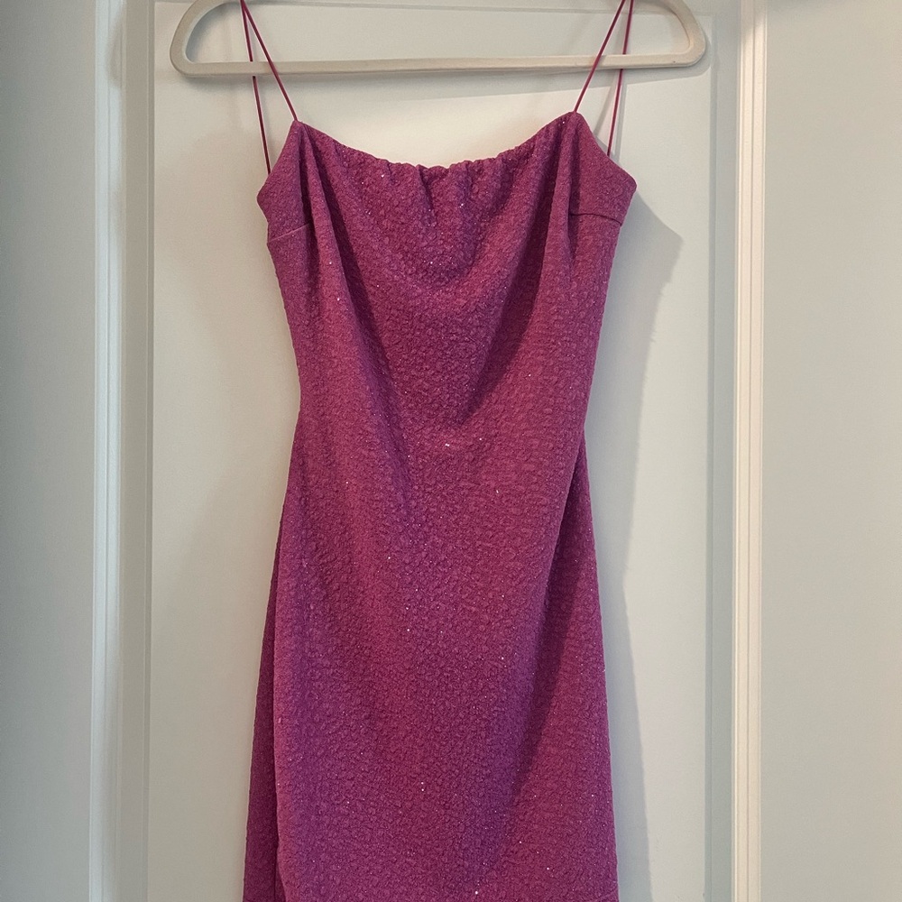 Windsor Elegant Pink Spaghetti Strap Cocktail Dress